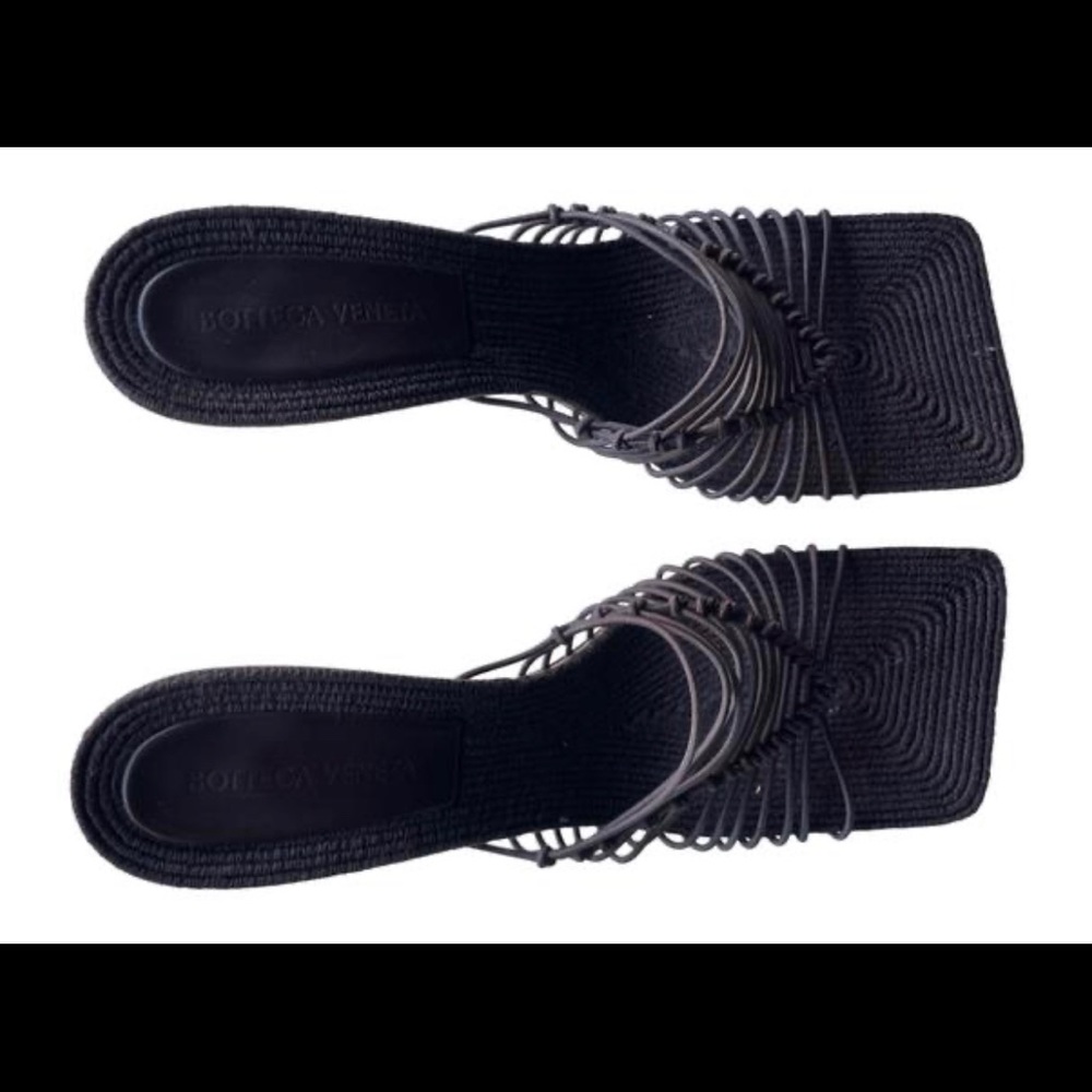 Bottega Veneta Raffia Mule Sandals